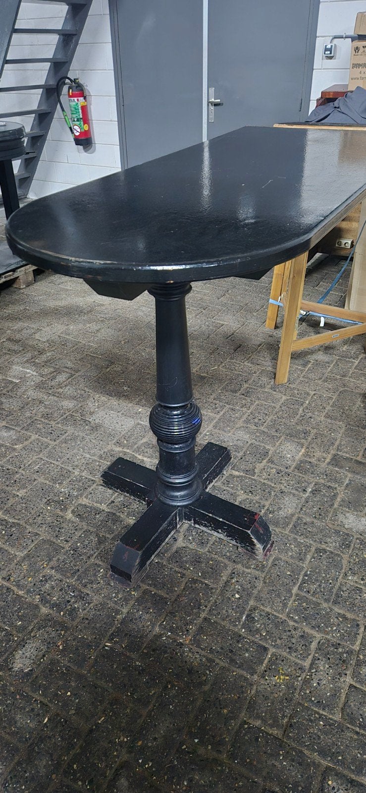Statafel ovaal muurtafel, Ophalen, Gebruikt, Geen, Geen