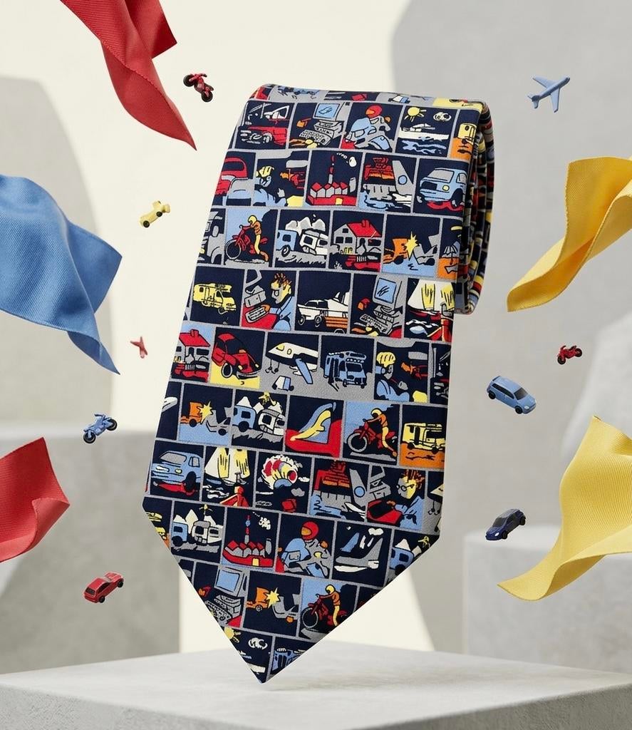 Stropdas Cartoon (100% silk), Kleding | Heren, Stropdassen, Ophalen of Verzenden, Nieuw