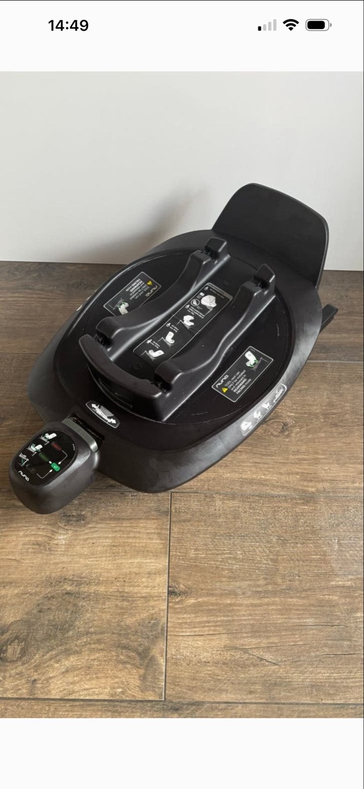 Nuna Isofix Next Base met Nuna Rebl plus i-Size Autostoel, Gebruikt, 0 t/m 18 kg, Verstelbare rugleuning, Isofix