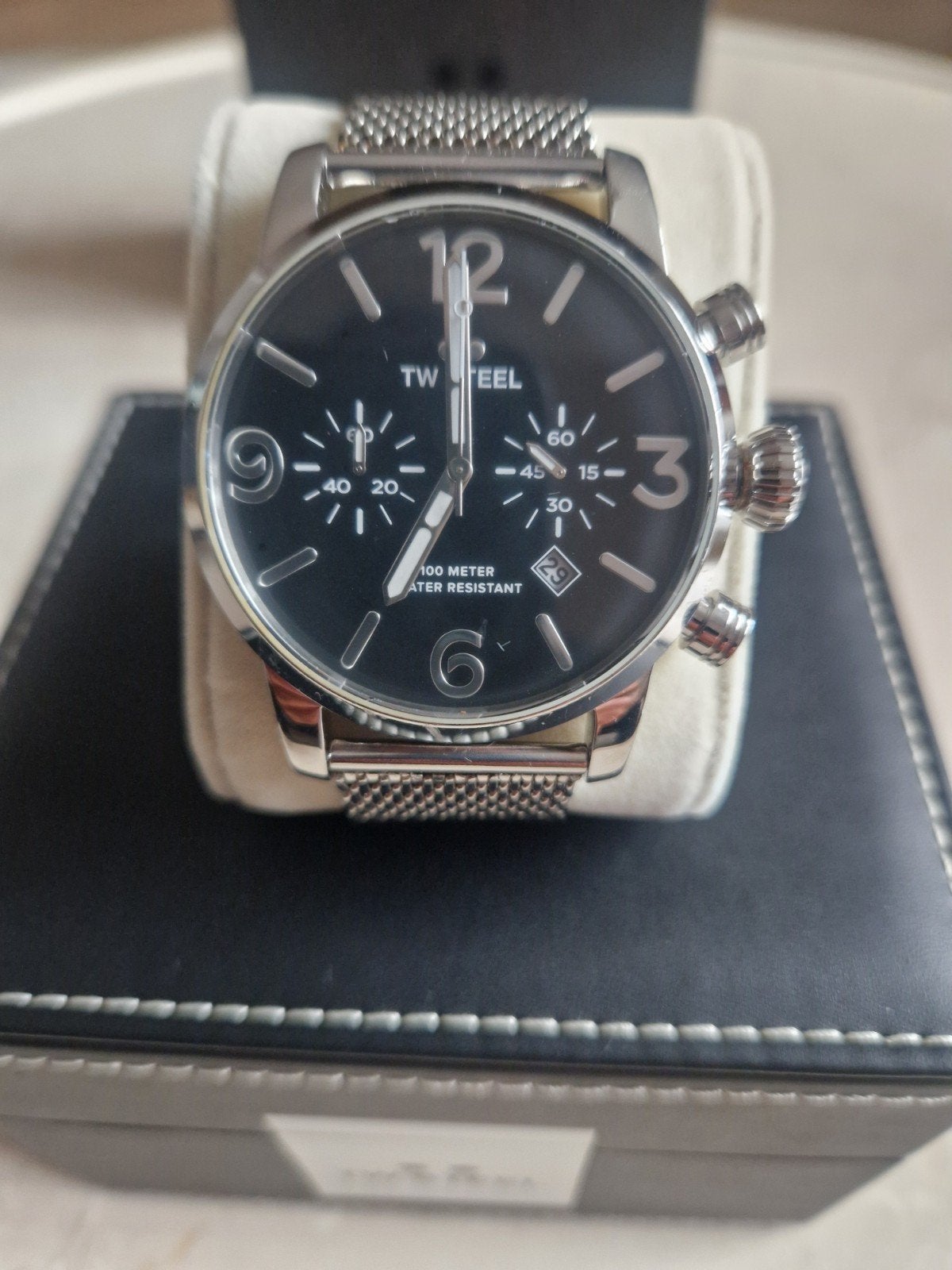 TW-Steel Maverick MB14 Chrono XXL horloge 48 mm, Sieraden, Tassen en Uiterlijk, Horloges | Heren, Overige merken, Staal, Gebruikt