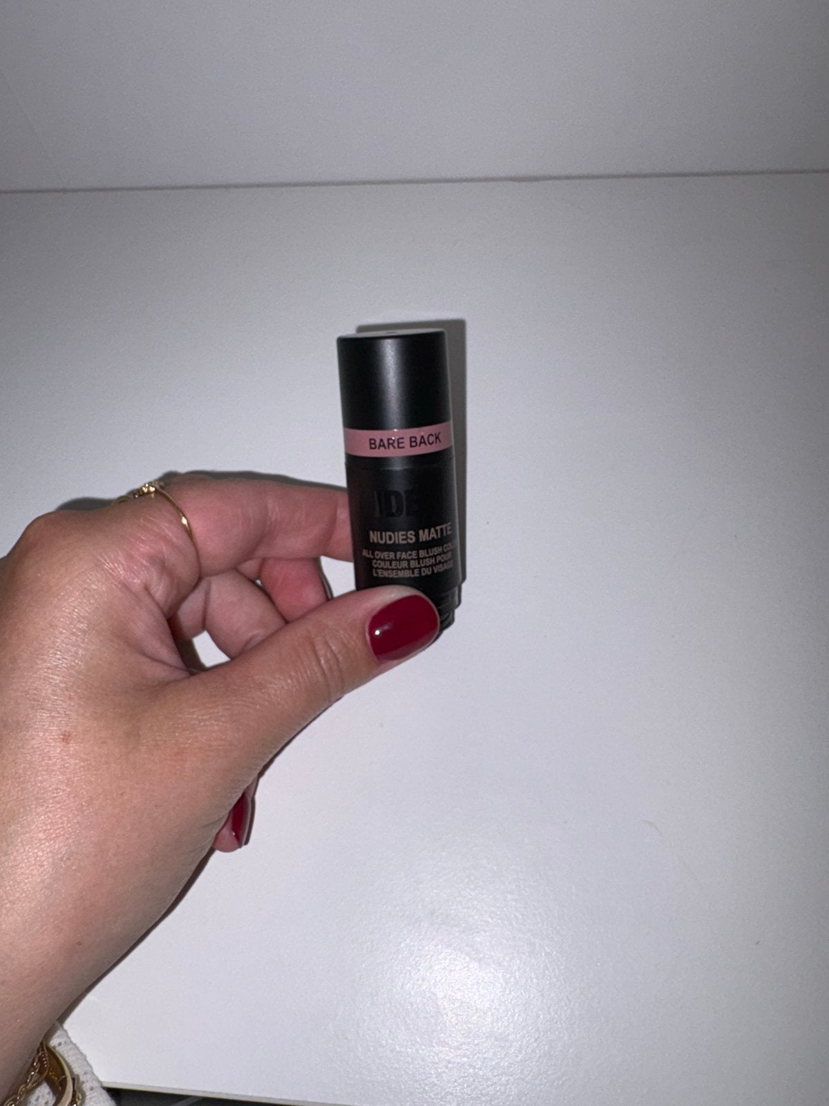 Nudestix Nudies Matte Blush Stick - Bare Back, Wangen, Ophalen of Verzenden, Zo goed als nieuw, Make-up