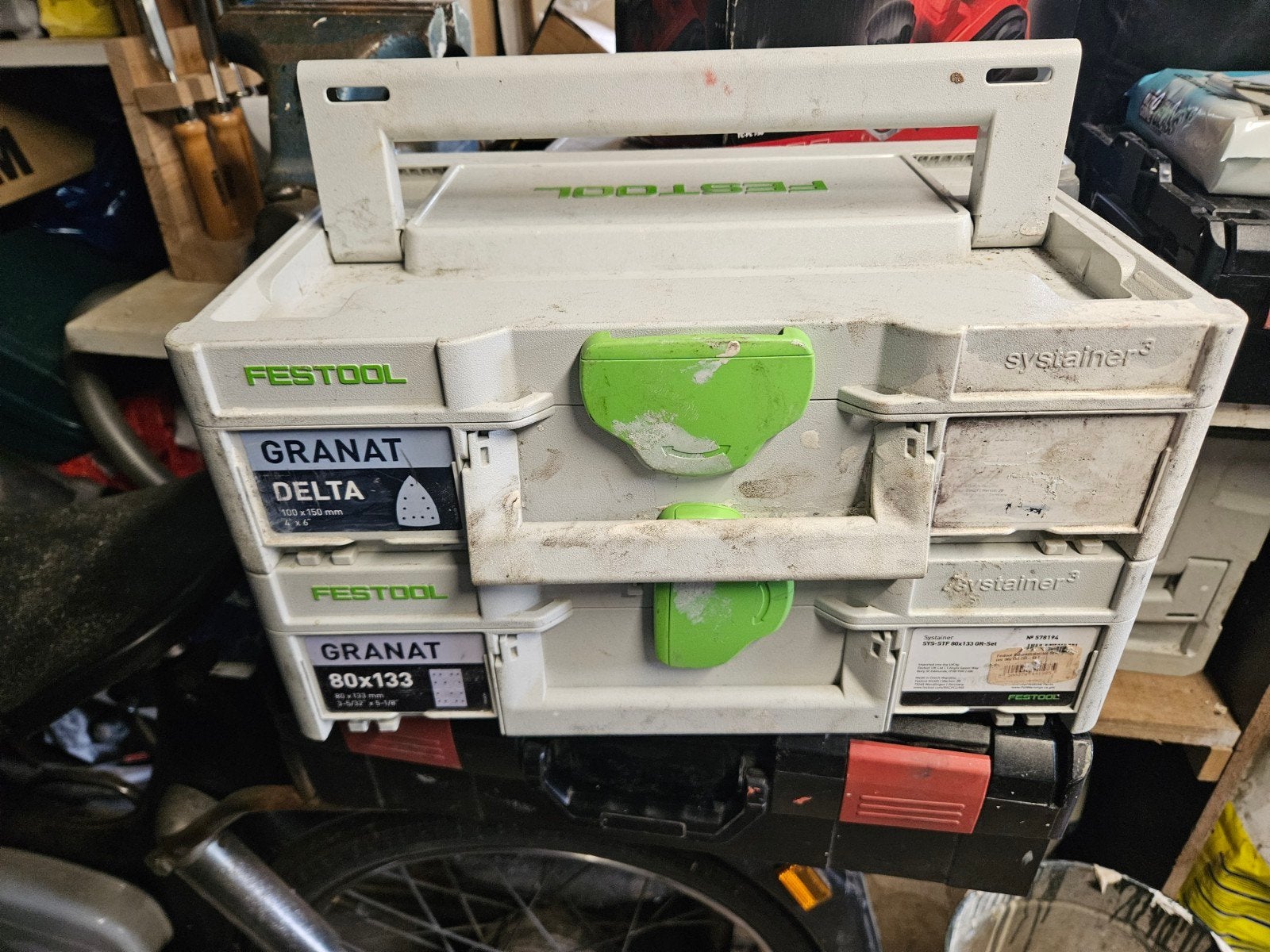 Festool Granat Systainer schuurpapier opbergkoffer, Ophalen of Verzenden, Zo goed als nieuw