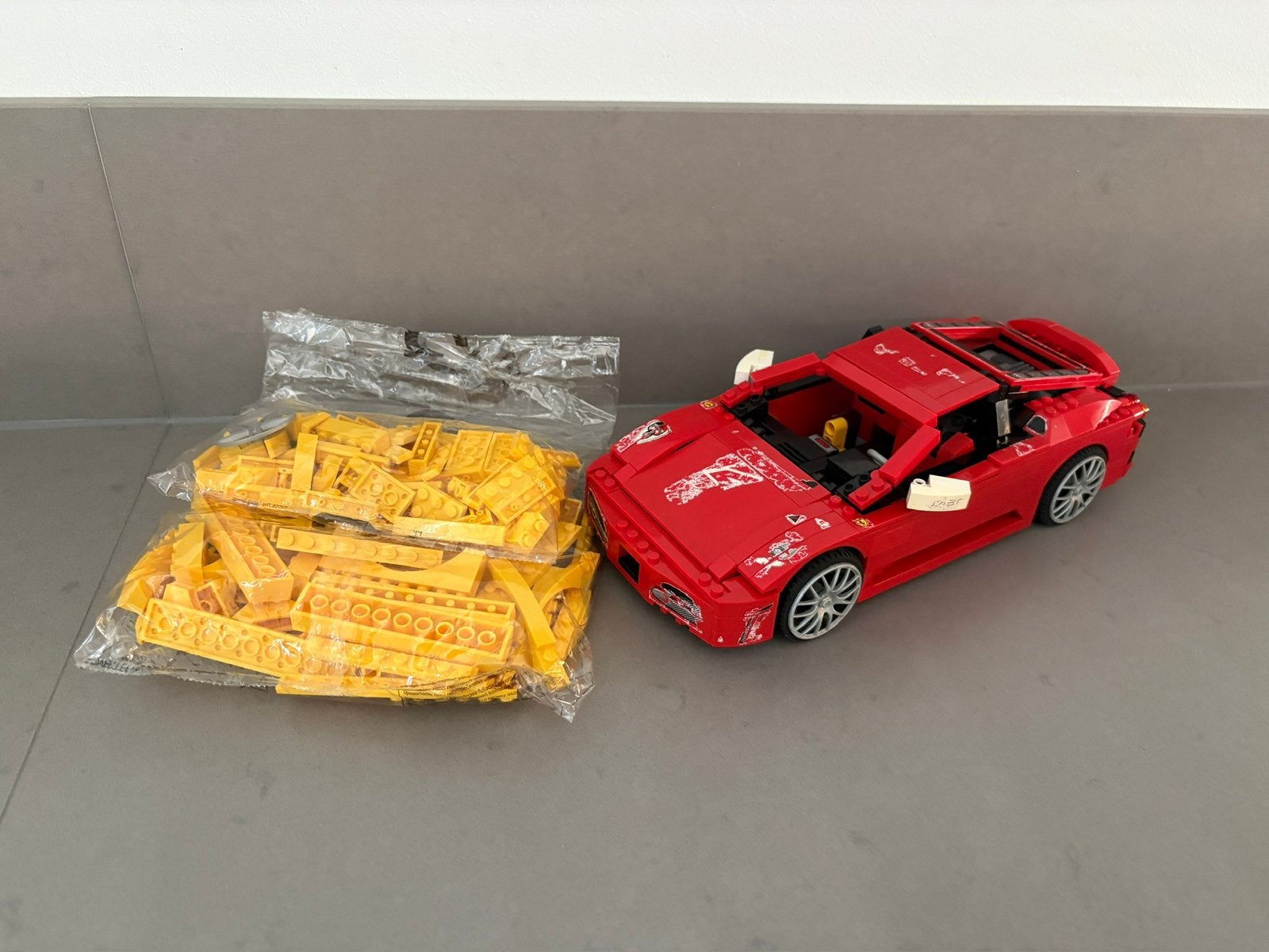 Lego 8143 racers ferrari F430 met instructie, Gebruikt, Lego, Compleet, Ophalen of Verzenden
