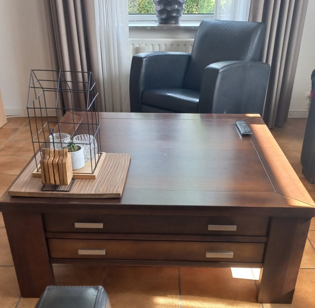 Salontafel groot, Huis en Inrichting, Tafels | Salontafels, Ophalen, Gebruikt, Vierkant, 100 tot 150 cm