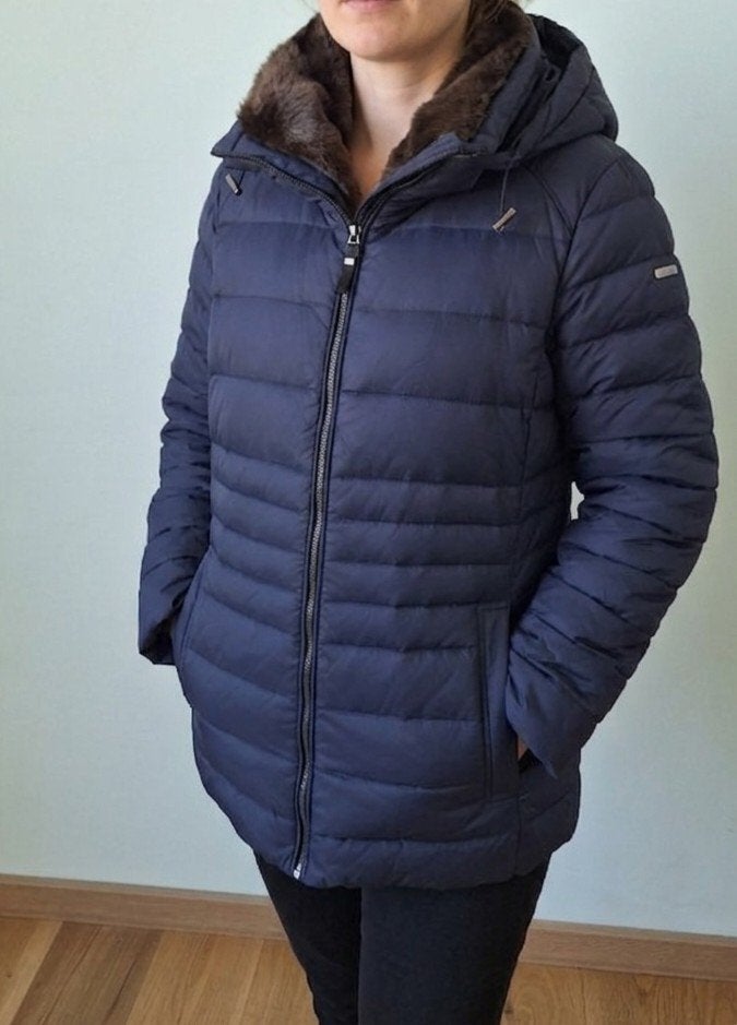 Esprit donkerblauwe gewatteerde maat XXL, Blauw, Maat 46/48 (XL) of groter, Ophalen of Verzenden, Zo goed als nieuw