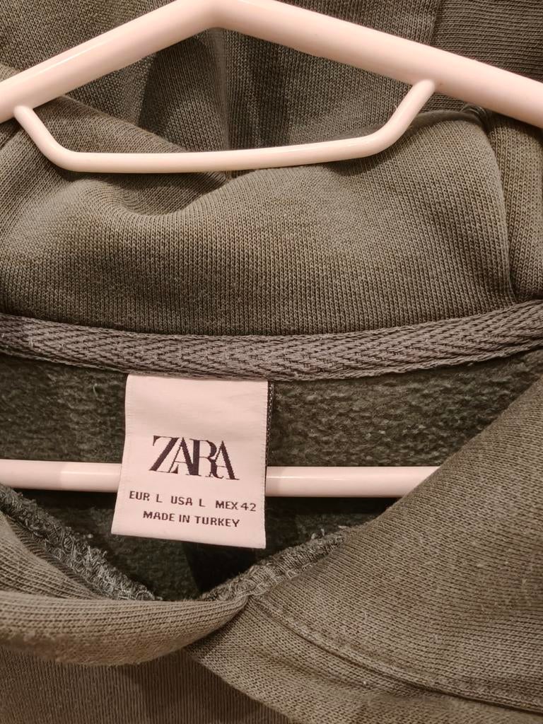 Zara Hoodie maat L Groen in goede staat, Kleding | Heren, Truien en Vesten, Ophalen of Verzenden, Zo goed als nieuw, Groen