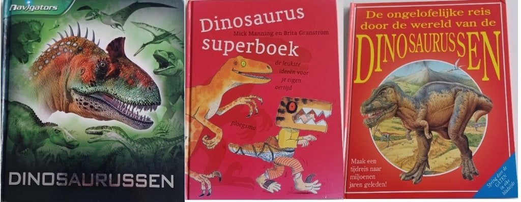 3 boeken over dinosaurussen in harde kaft, Diverse auteurs, Ophalen of Verzenden, Zo goed als nieuw, Fictie