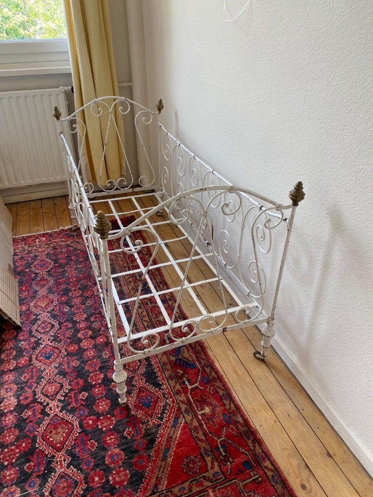 Antiek kleuter bed, Ophalen, Gebruikt, 70 tot 85 cm, 140 tot 160 cm