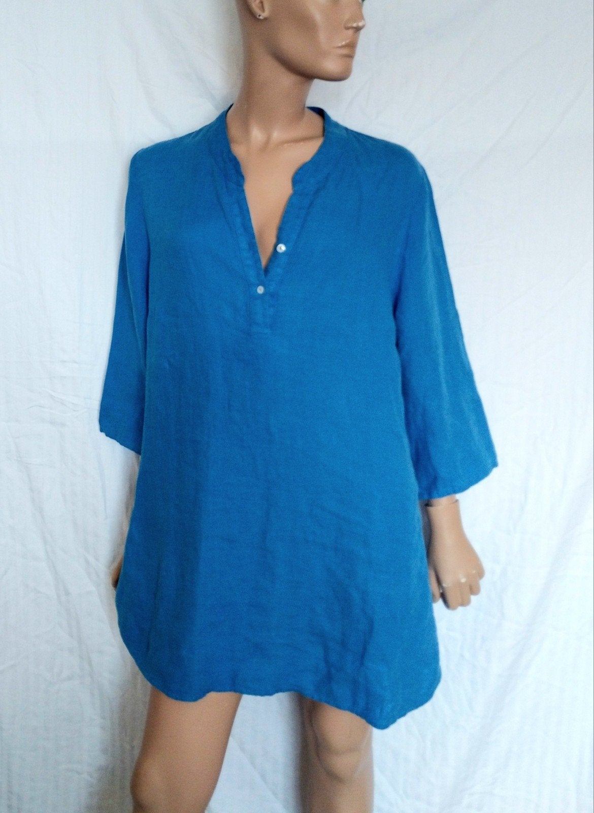 FABIELHAFT BY KARIN GLASMACHER LINNEN Blouse,  Maat 44 - 46, Ophalen of Verzenden, Zo goed als nieuw, Maat 42/44 (L), Blauw