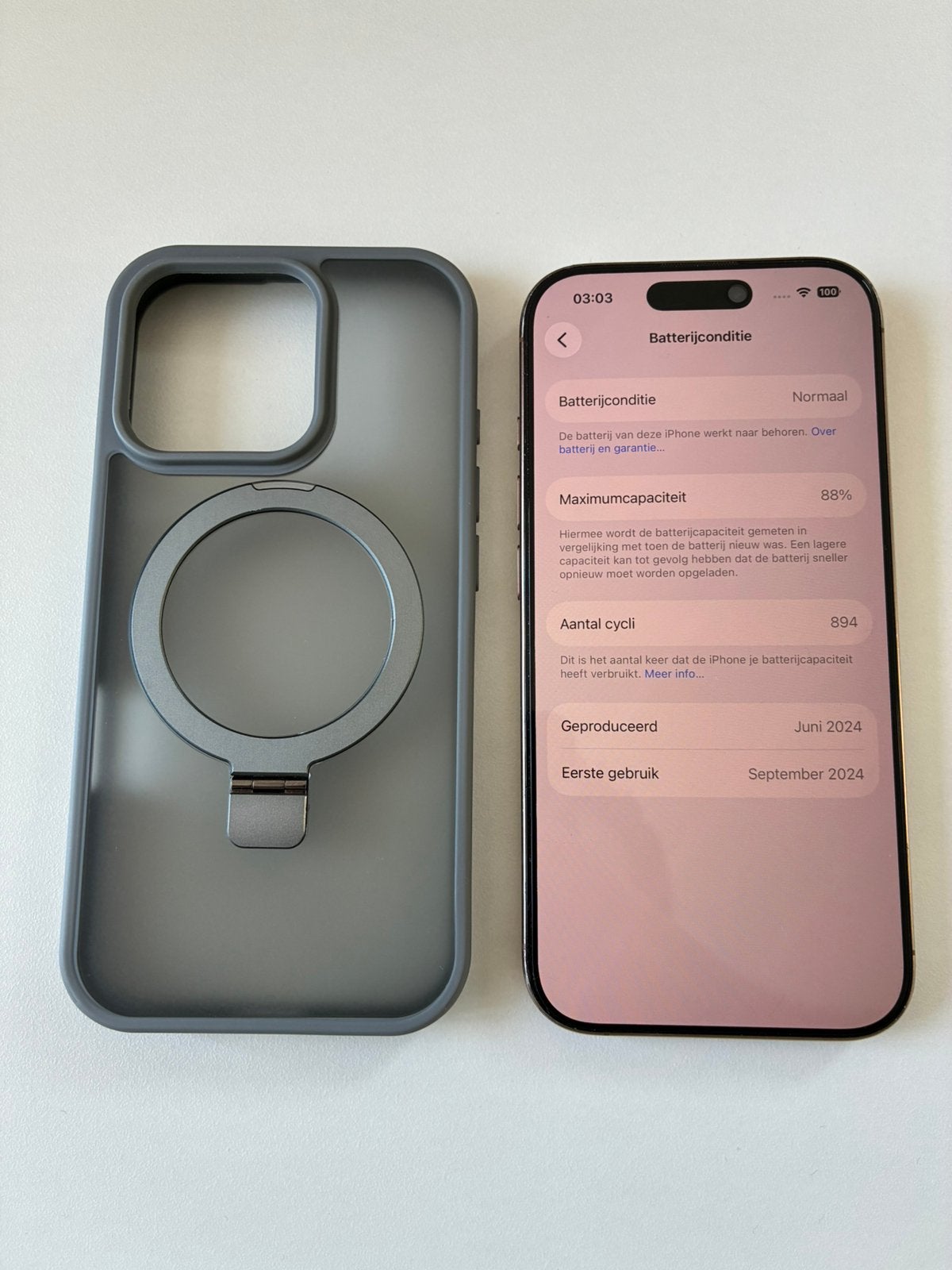 Iphone 16 pro 128gb 88%, Telecommunicatie, Mobiele telefoons | Apple iPhone, 128 GB, 88 %, Zo goed als nieuw, Zonder simlock