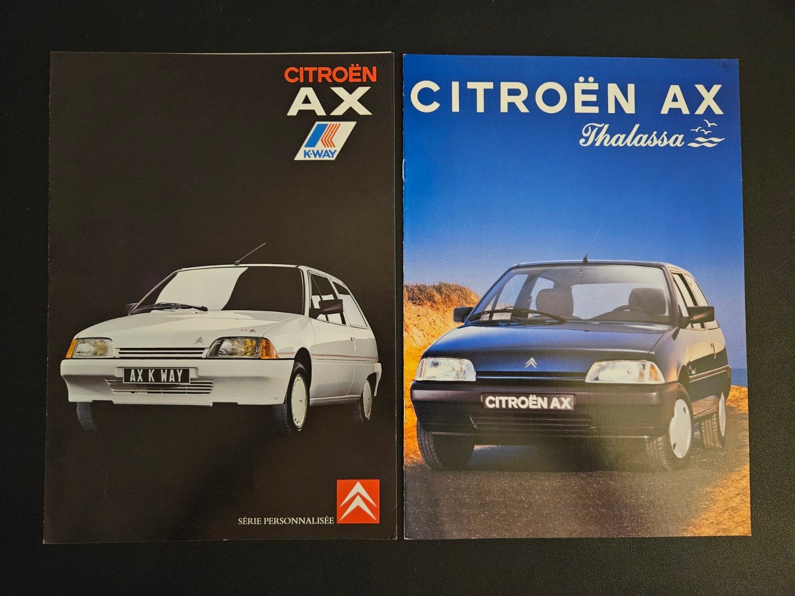 4 Brochures Citroën AX Frankrijk, Ophalen of Verzenden, Zo goed als nieuw, Citroën