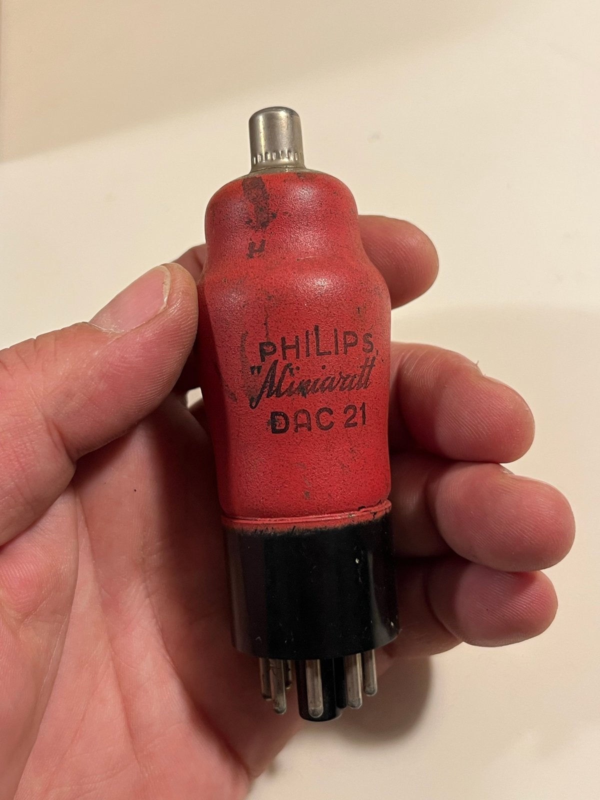 Philips Miniwatt DAC 21 buis - Vintage radiobuis, Ophalen of Verzenden