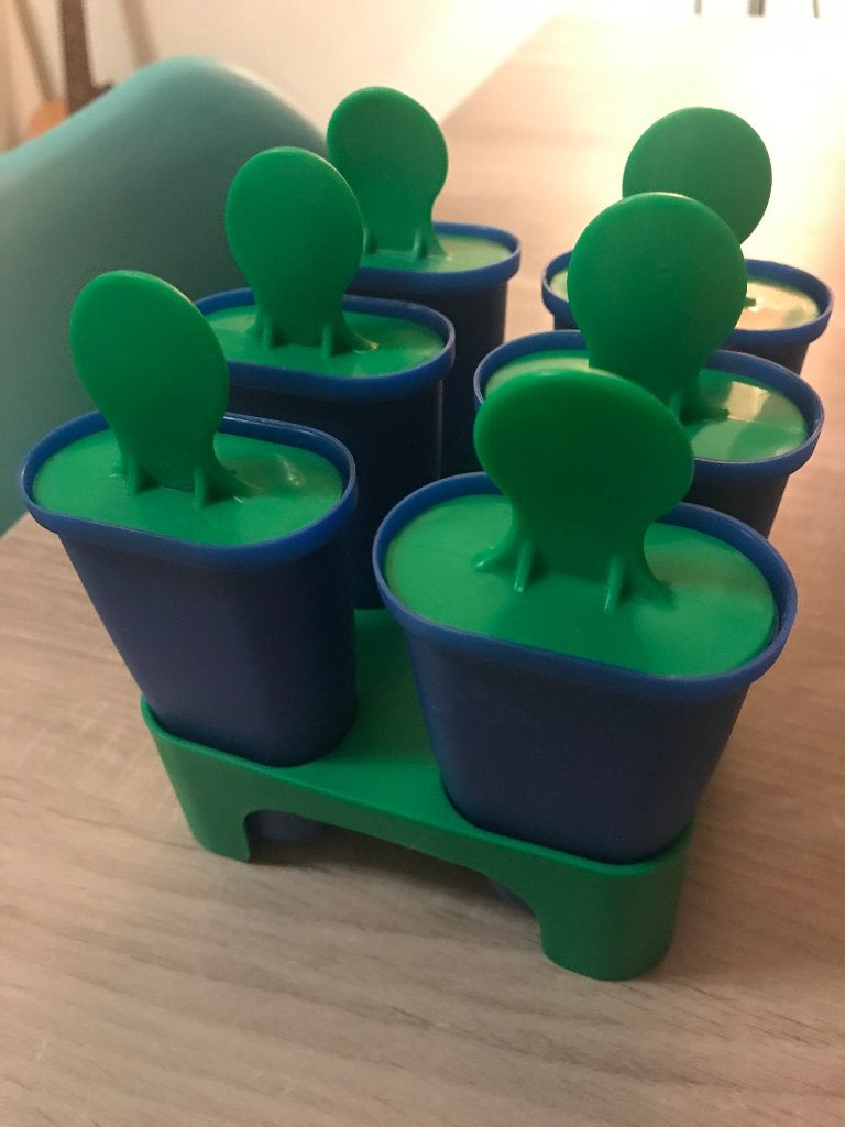 Ijsvormpjes 6 stuks blauw groen, zelf ijsjes maken, Kunststof, Nieuw, Ophalen of Verzenden, Overige typen