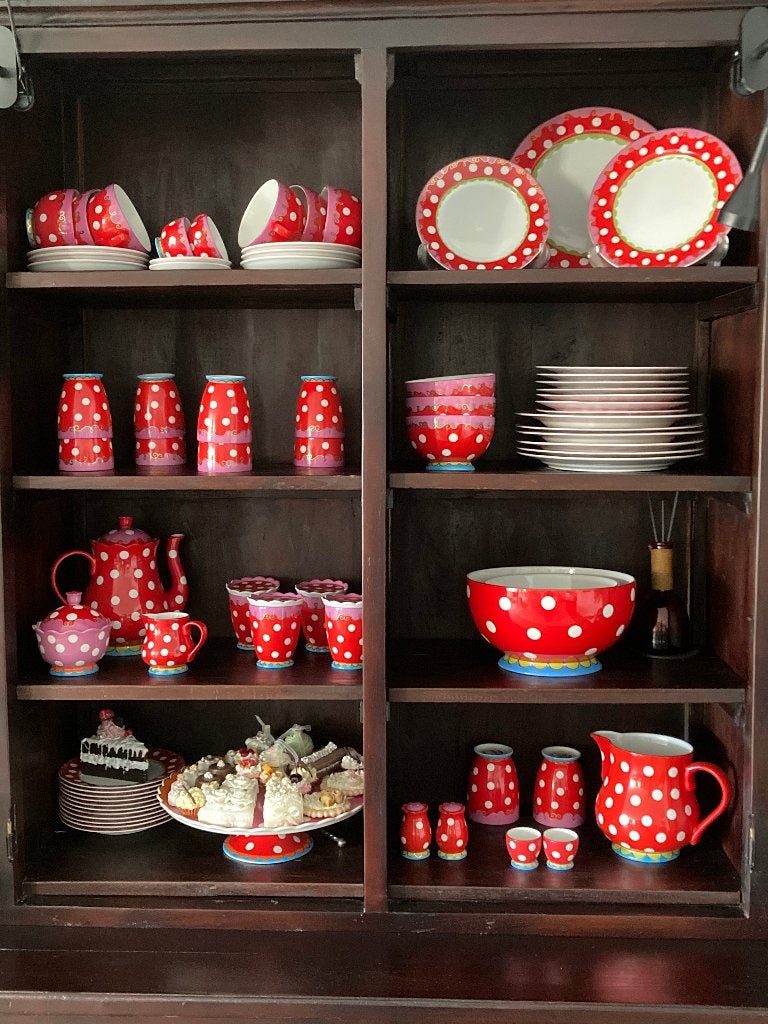 Oilily servies - Polka rood-wit, Ophalen, Overige merken, Nieuw, Overige stijlen