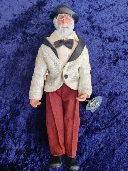 Vintage Ancoma Quality Pop - Oude Man met Hoed en Bril, Ophalen of Verzenden