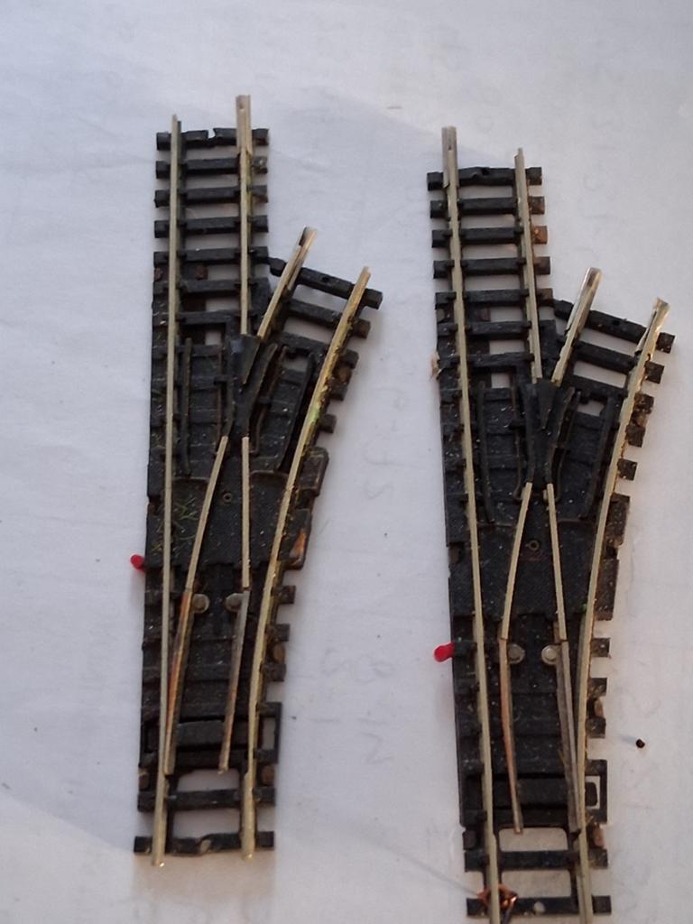Set van 2 minitrix wissels n spoor, Gebruikt, Gelijkstroom, Trix, Rails