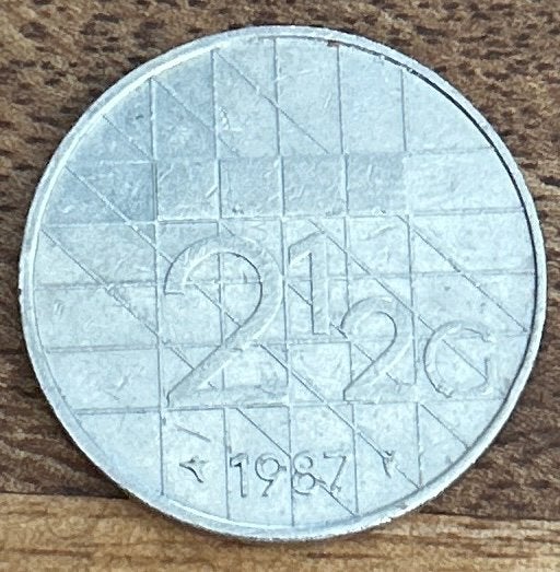 2½ Gulden Munt 1987 Koningin Beatrix, Ophalen, Koningin Beatrix, 2½ gulden, Losse munt