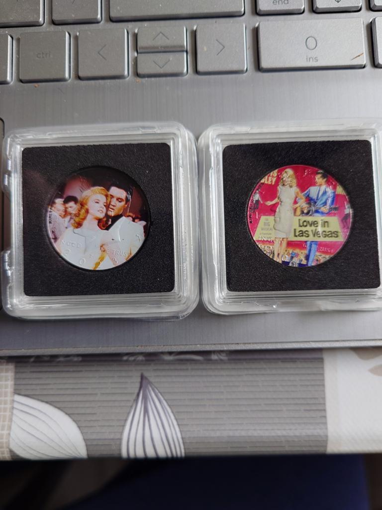Elvis Presley Herdenkingsmunten - Love in Las Vegas, Ophalen of Verzenden, Postfris, Overige thema's