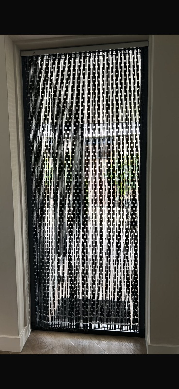 La Tendra Campos 2 deurgordijn 100x230 mm. Alu. profiel, Doe-het-zelf en Verbouw, Deuren en Horren, Gebruikt, 215 cm of meer, Hordeur