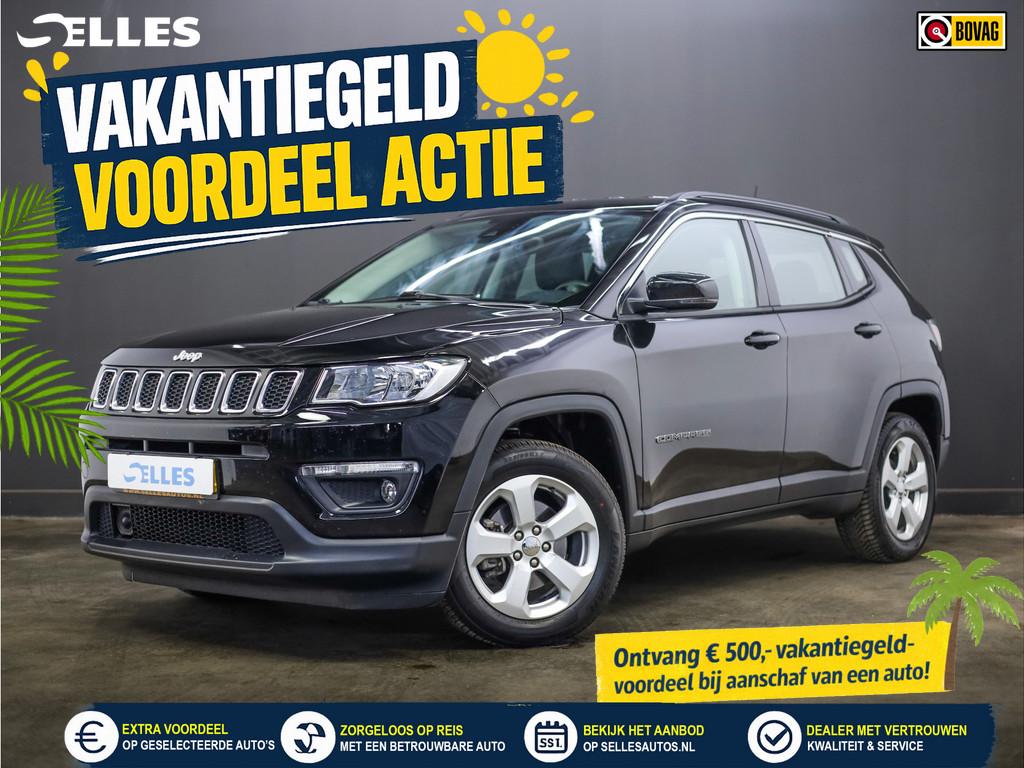 Jeep Compass 1.4 MultiAir Longitude | Trekhaak | Apple Carpl, Voorwielaandrijving, 450 kg, Gebruikt, Leder en Stof