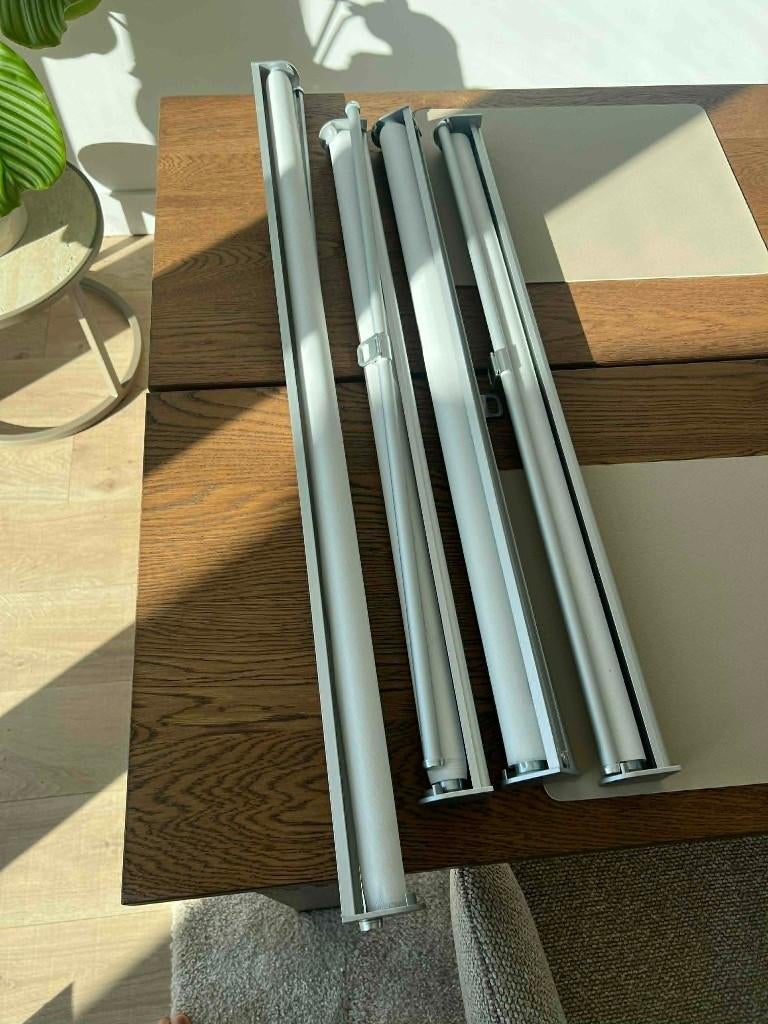 IKEA SKOGSKLÖVER rolgordijnen wit – 3x 80 cm + 1x 100 cm, Huis en Inrichting, Stoffering | Gordijnen en Lamellen, Ophalen, Wit