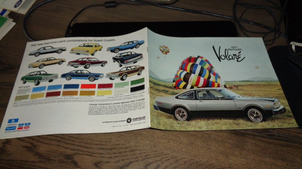 USA Folder PLYMOUTH VOLARE   1977, Verzenden, Nieuw, Overige merken