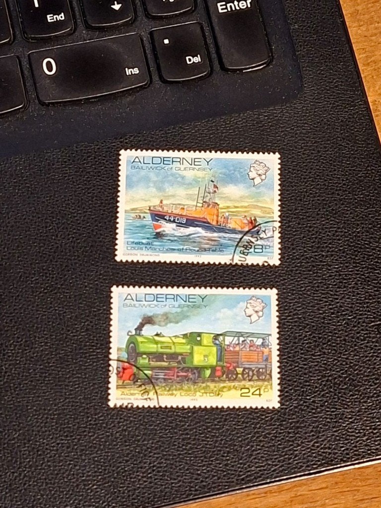 Alderney gestempeld -- nr 59 60, Ophalen of Verzenden, Gestempeld