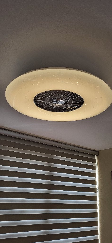 led plafondventilator diameter 75cm, Ophalen, Zo goed als nieuw, Plafondventilator