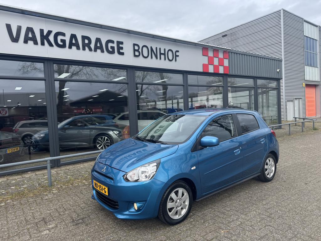 Mitsubishi Space Star 1.0 Bright (bj 2016, automaat), Stof, Gebruikt, Euro 6, Blauw