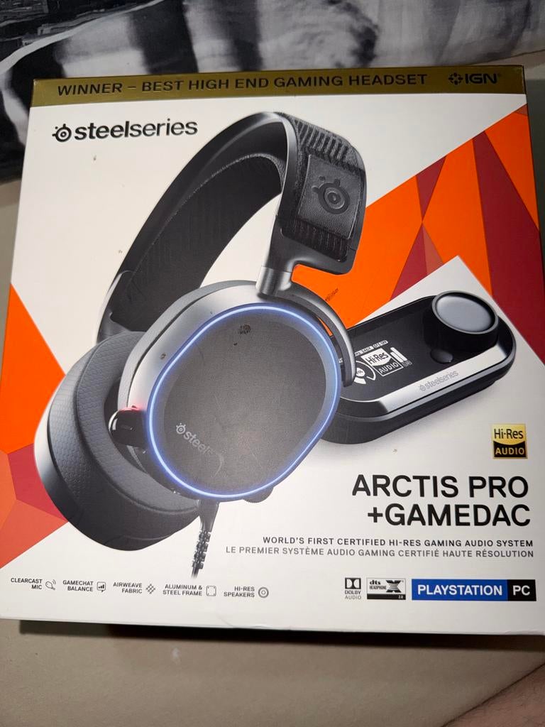 SteelSeries Arctis Pro + GameDAC Gaming Headset, Ophalen, Zo goed als nieuw, Over-ear, Gaming headset