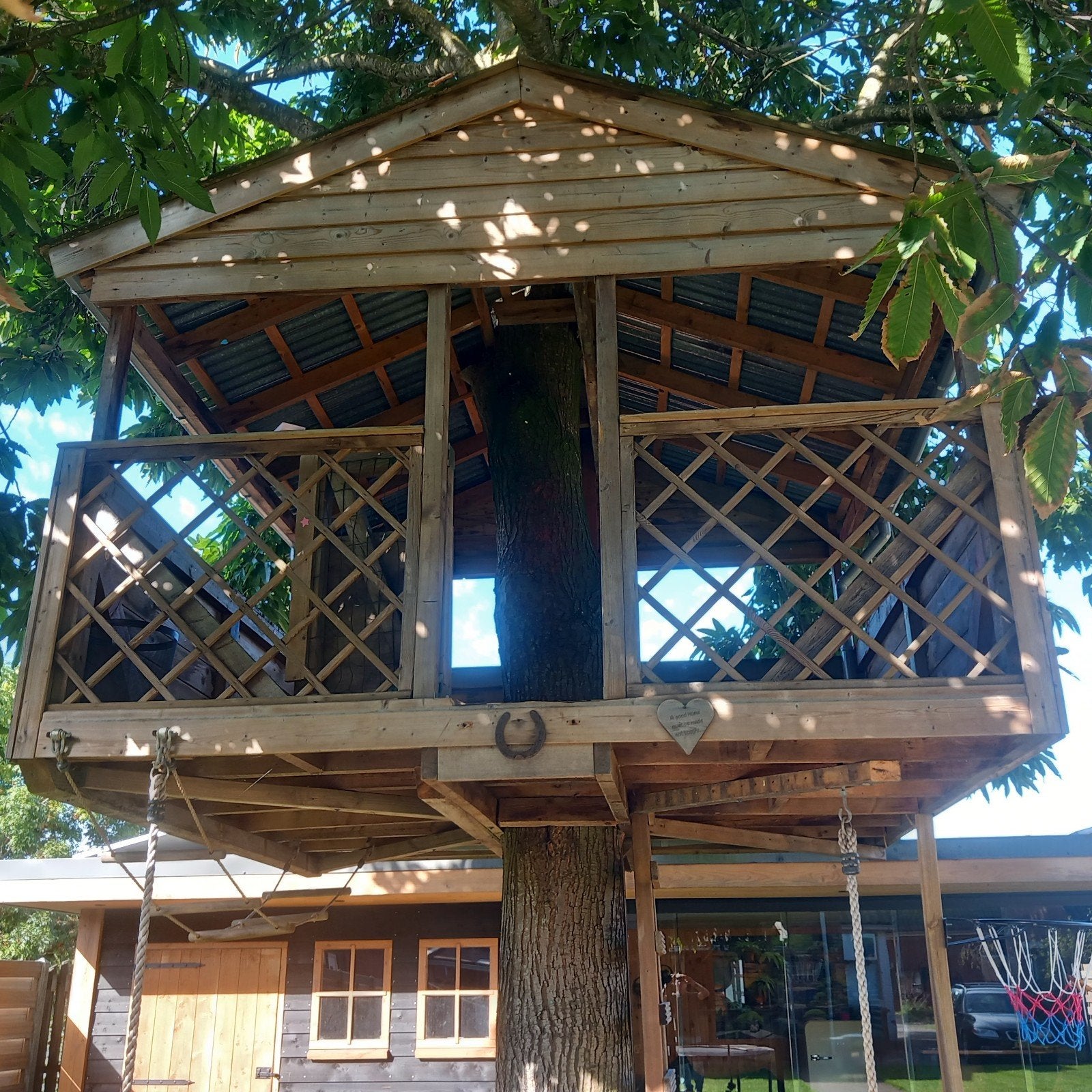 Complete Boomhut te koop - 3x3 meter, Ophalen, Zo goed als nieuw, Hout