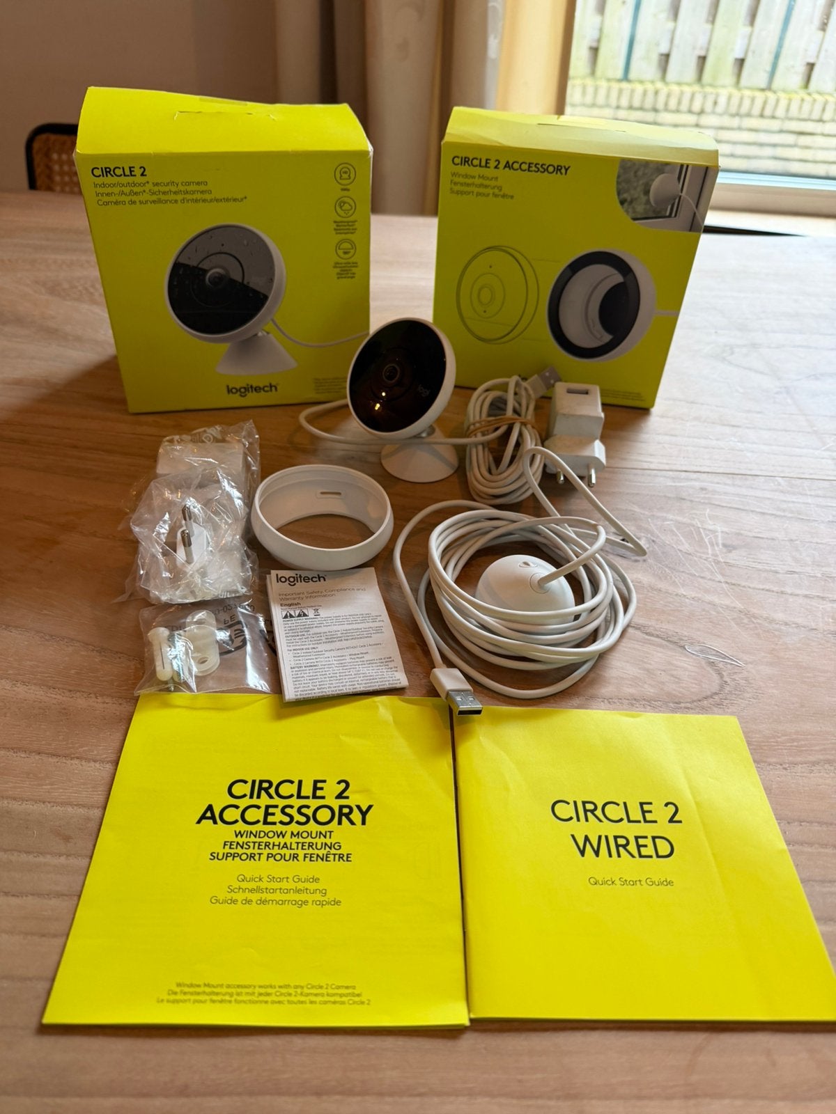 Logitech Circle 2 camera, Full HD 1080p camera 180 lens, Gebruikt, USB-kabel, Overige typen, Ophalen of Verzenden