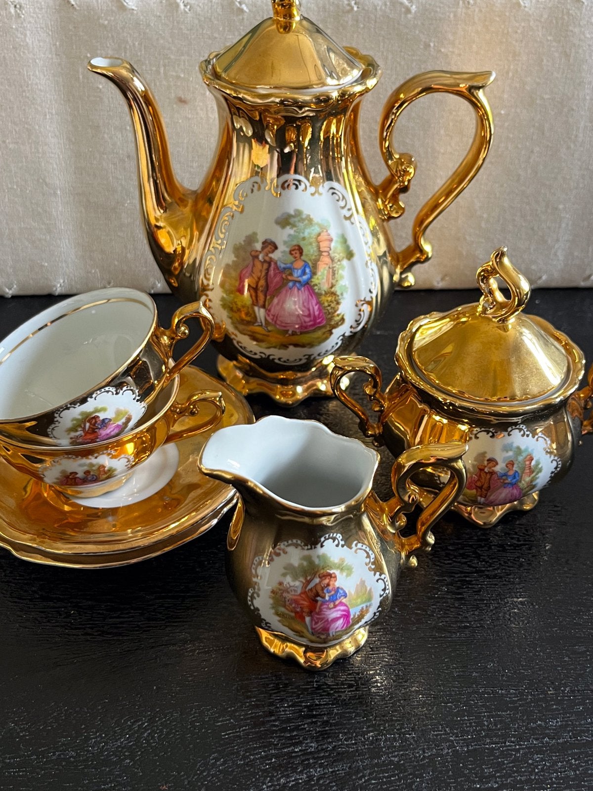Service E.Victoria mocca set, Antiek en Kunst, Ophalen of Verzenden