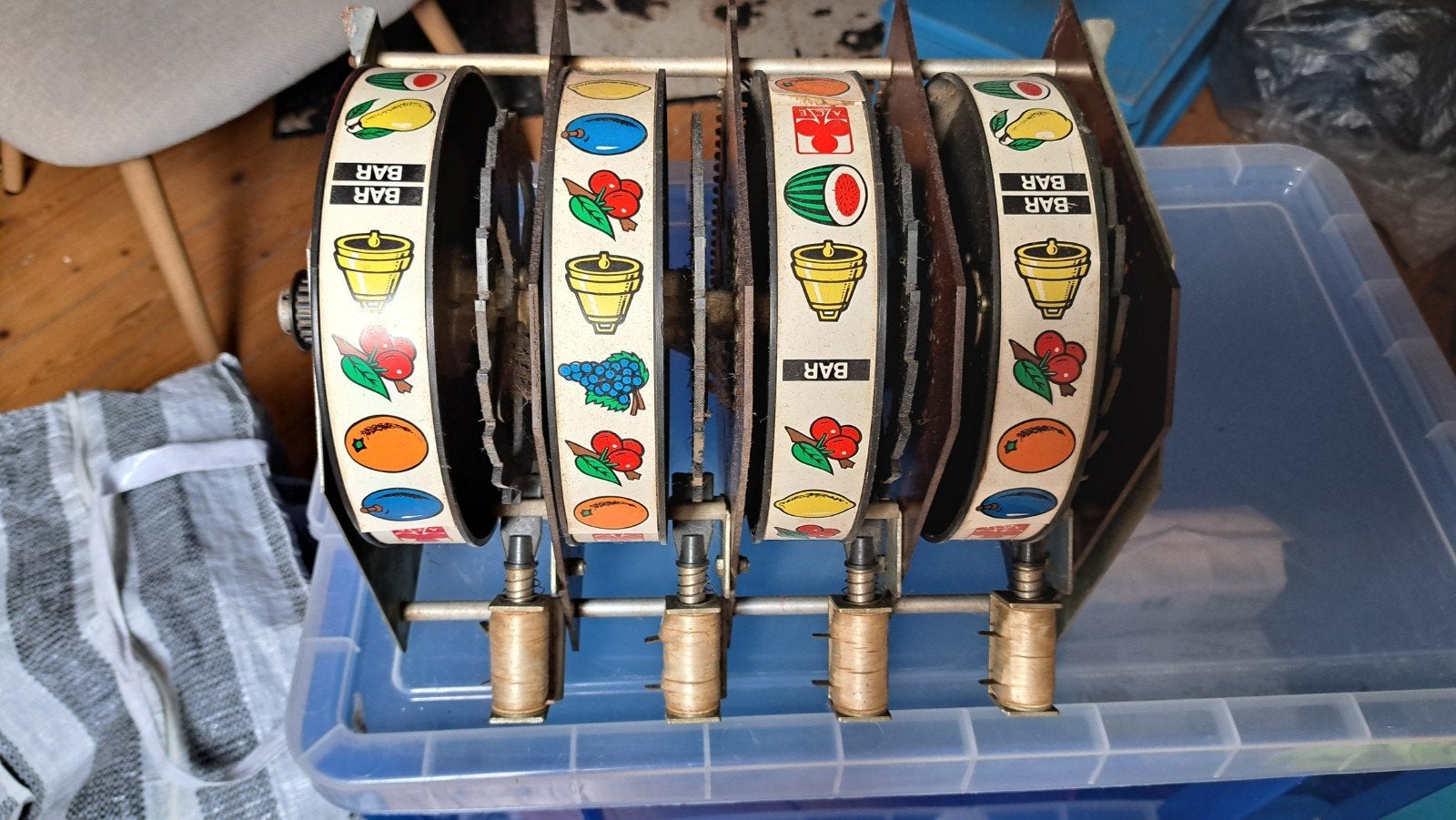 Fruitautomaat decoratie - Vintage gokkast onderdelen, Ophalen of Verzenden, Gebruikt