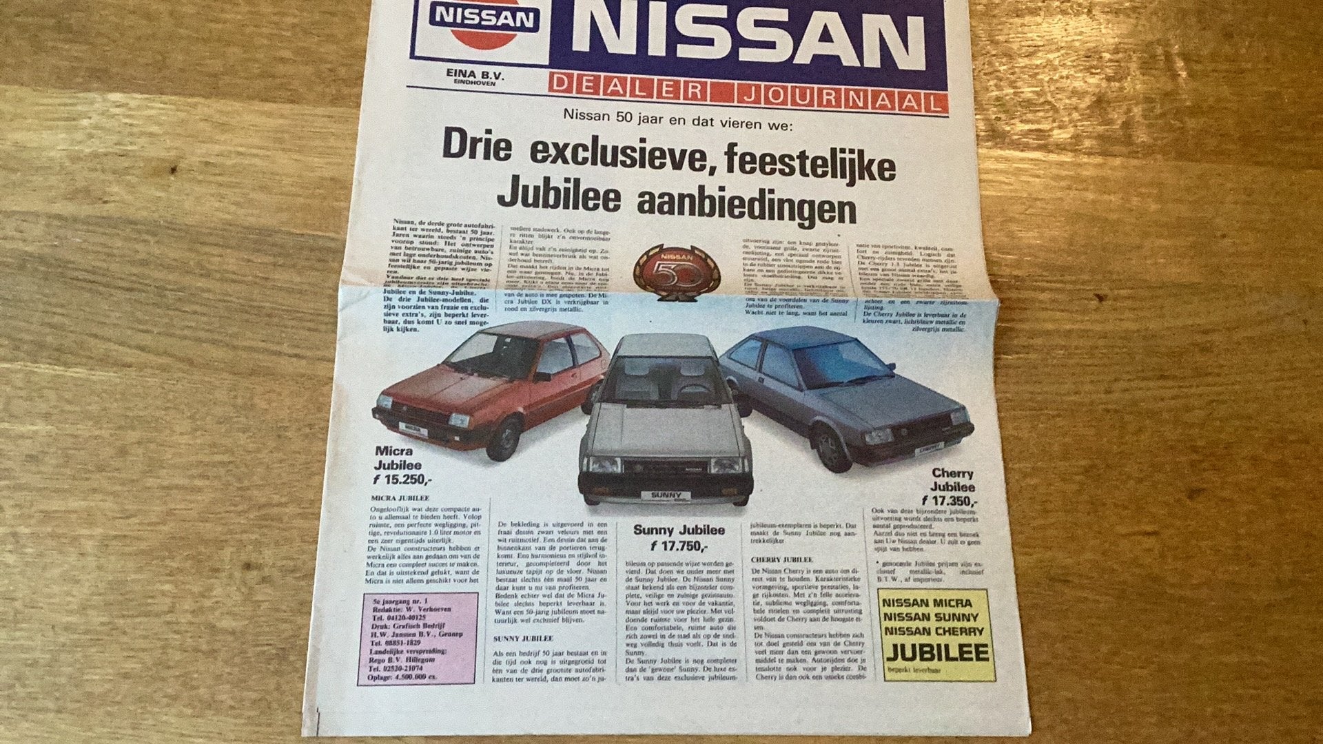 Nissan Dealer Journaal - Eindhoven 1983, Ophalen of Verzenden, Gelezen, Nissan
