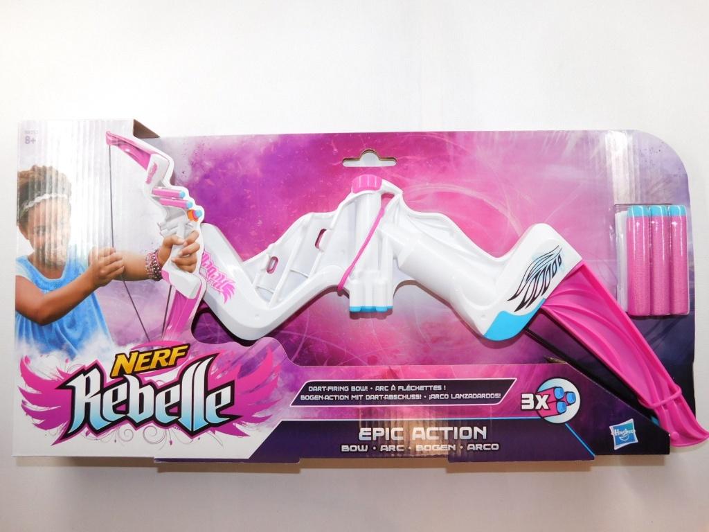 Nerf Rebelle Epic Action Boog, Kinderen en Baby's, Nieuw, Hasbro Europe, Info@hasbro.co.uk, 4 The Square  ⠀ ⠀Stockley Park  ⠀ ⠀UB11 1ET ⠀UXBRIDGE  ⠀ ⠀Verenigd Koninkrijk