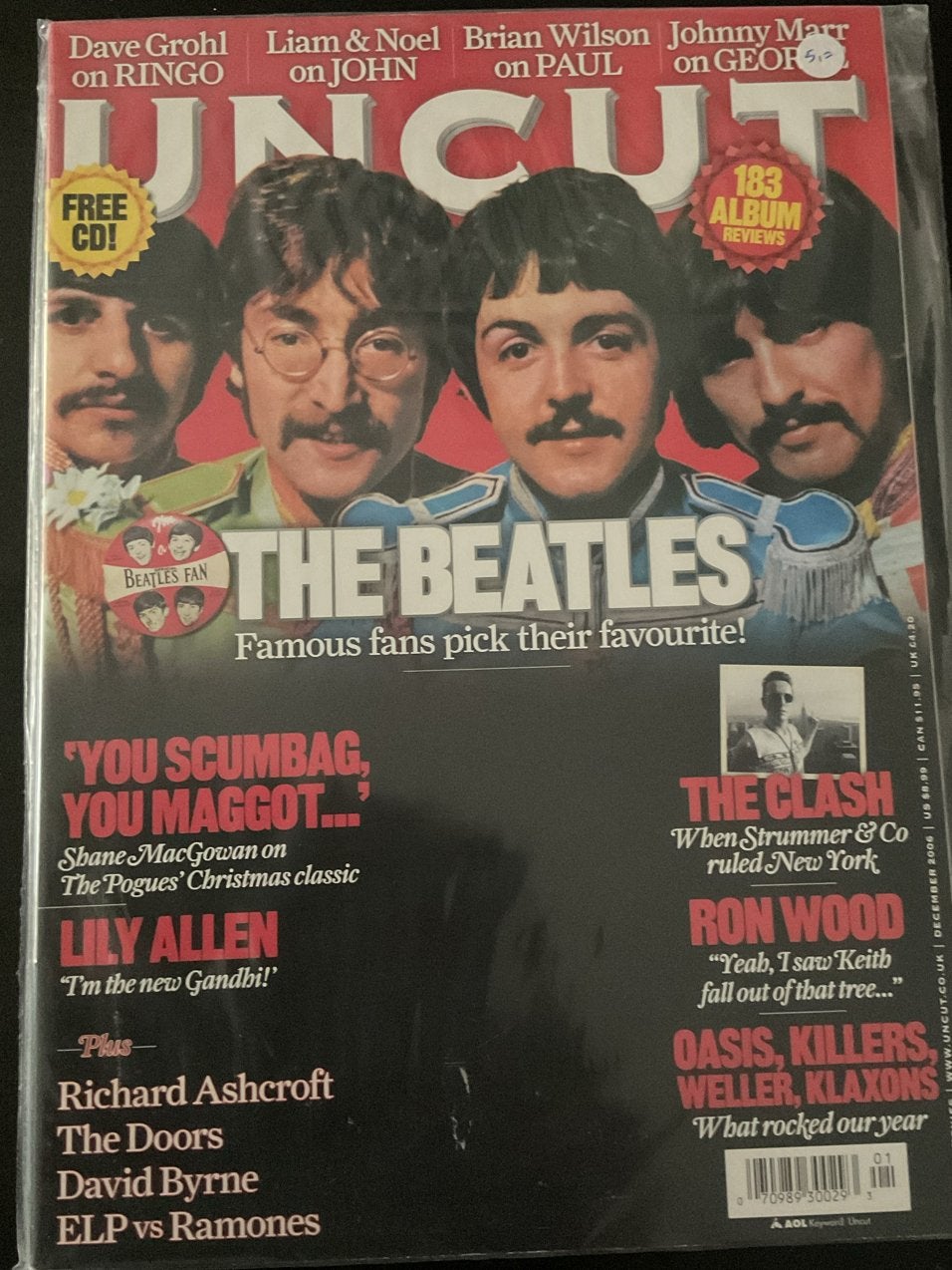 Uncut Magazine December 2006 - The Beatles Cover, Verzenden, Zo goed als nieuw, Muziek, Film of Tv