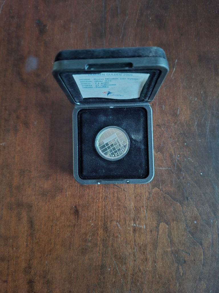 zilveren gulden 2001, 1 gulden, Koningin Beatrix, Zilver, Ophalen of Verzenden