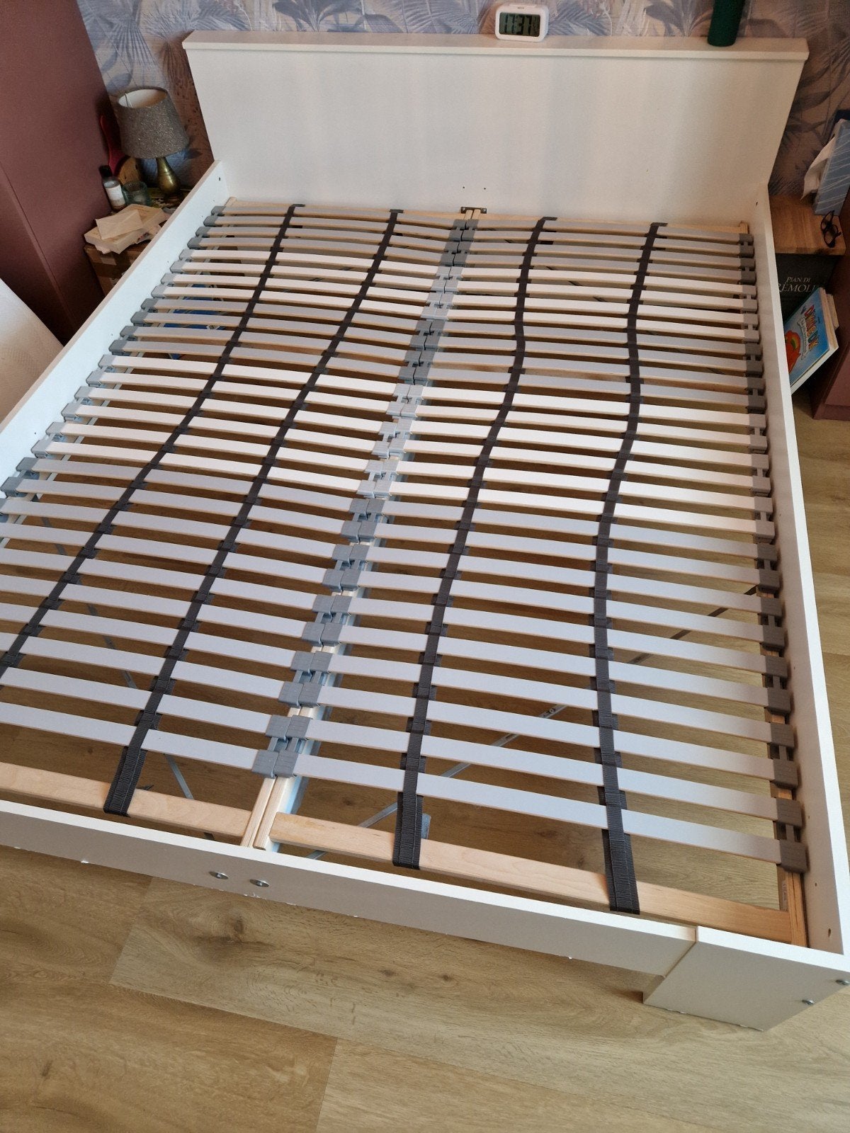 IKEA Lönset lattenbodems 80x200 + gratis bed 160x200, Ophalen, Gebruikt, Wit, Tweepersoons