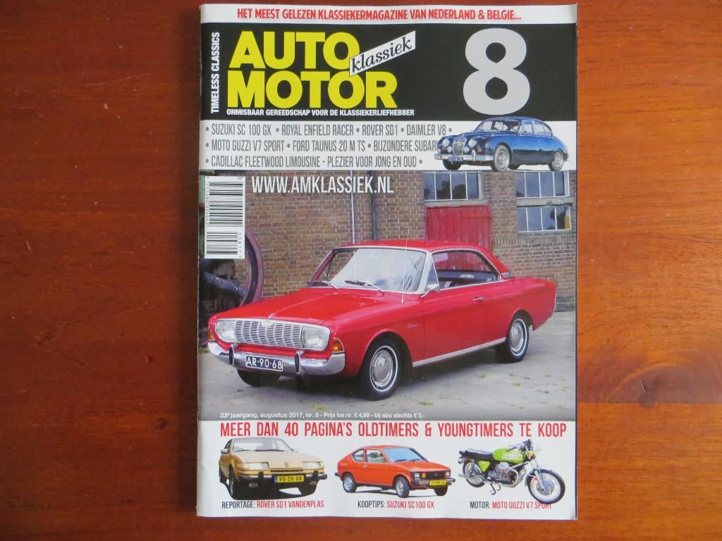 Auto Motor Klassiek 8 2017 Daimler V8, Taunus 20M, Rover SD1, Boeken, Auto's | Folders en Tijdschriften, Nieuw, Ford, Ophalen of Verzenden