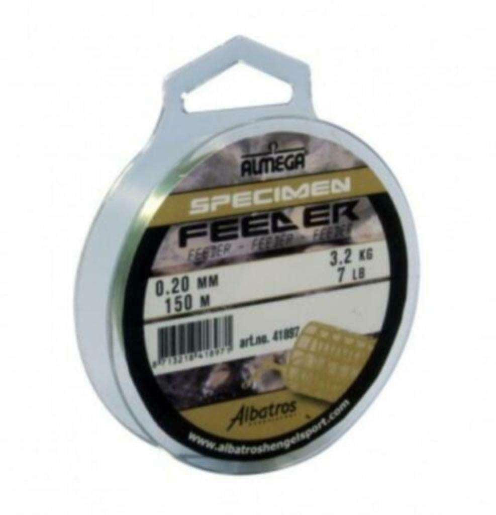 8 stuks Albatros Almega specimen feeder nylon 0,20mm, Watersport en Boten, Ophalen of Verzenden, Nieuw, Vislijn