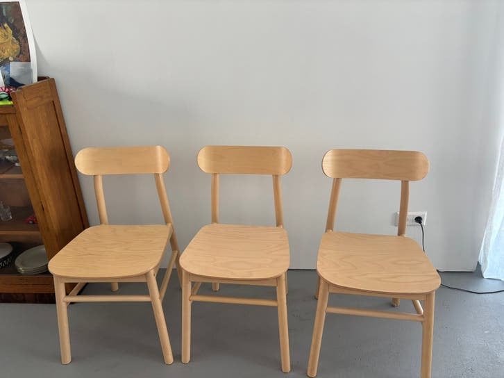 Berken eetkamerstoelen IKEA, Ophalen, Overige kleuren, Drie, Scandinavisch