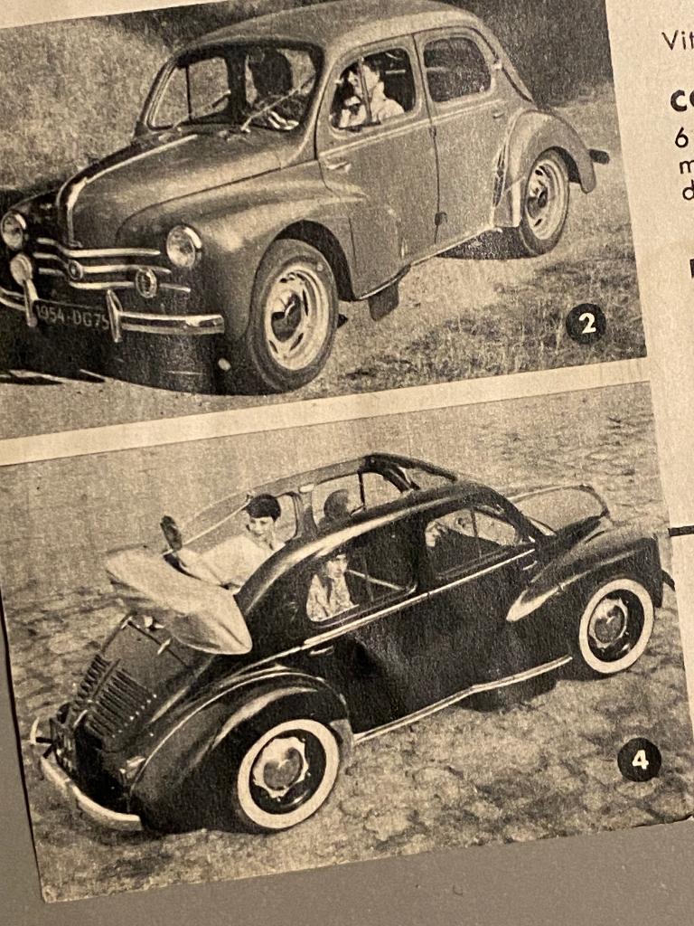 Foldertje van de Renault 4CV uit 1954, Ophalen of Verzenden, Zo goed als nieuw, Renault
