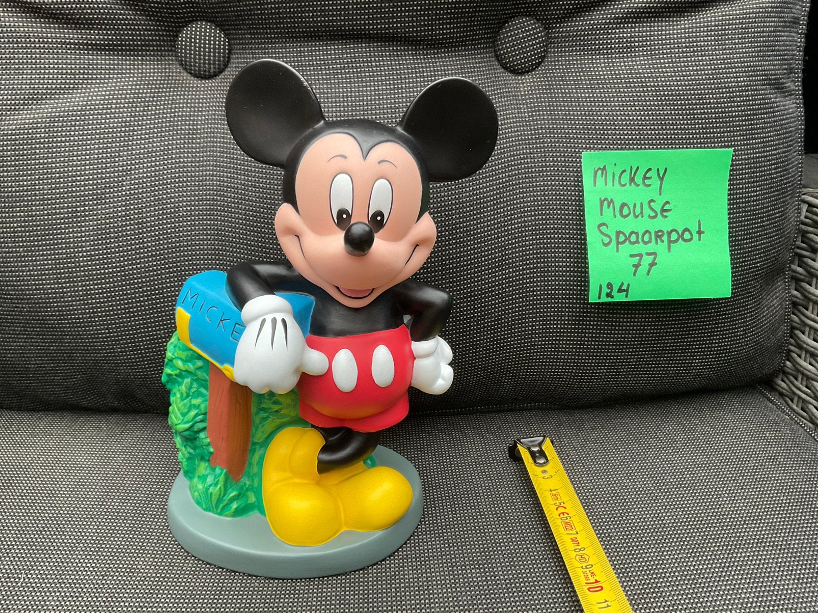 Zgan gebruikte Disney Mickey Mouse spaarpot zonder dop, Ophalen, Mickey Mouse, Gebruikt, Beeldje of Figuurtje