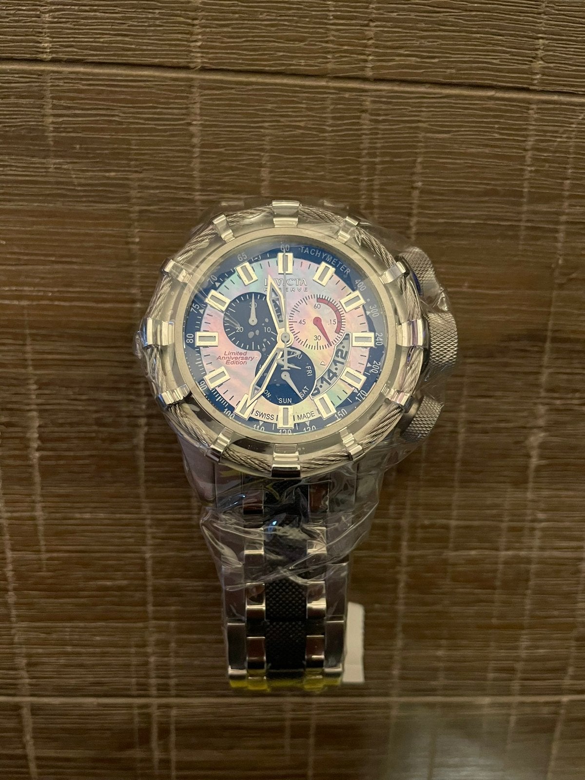 INVICTA RESERVE LIMITED ANNIVERSARY EDITIE nooit gedragen, Overige merken, Staal, Polshorloge, Overige materialen