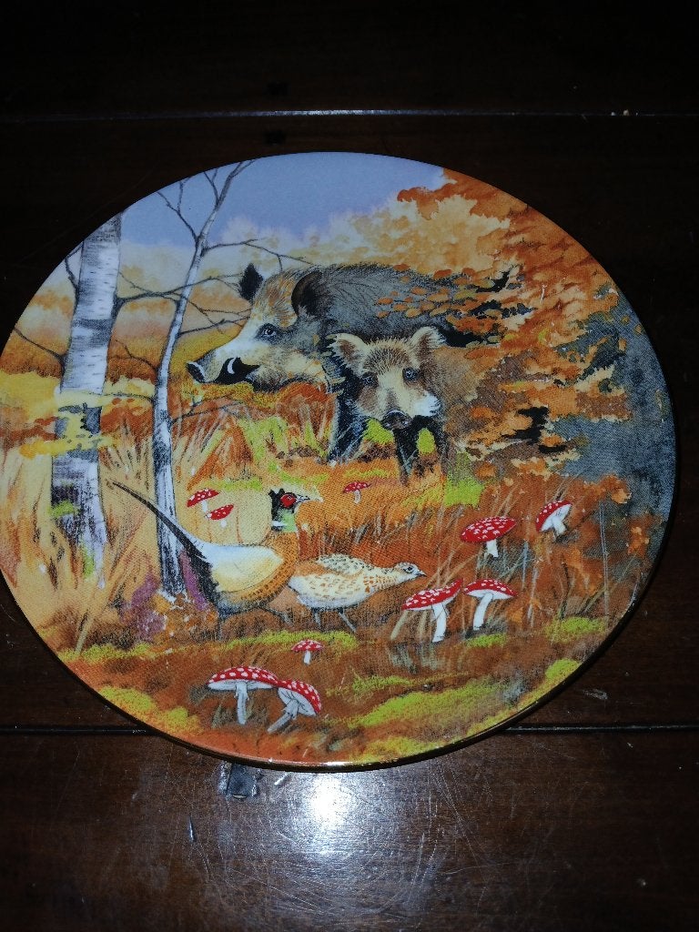 Prachtig Walty wandbord met herfsttafereel, Ophalen of Verzenden