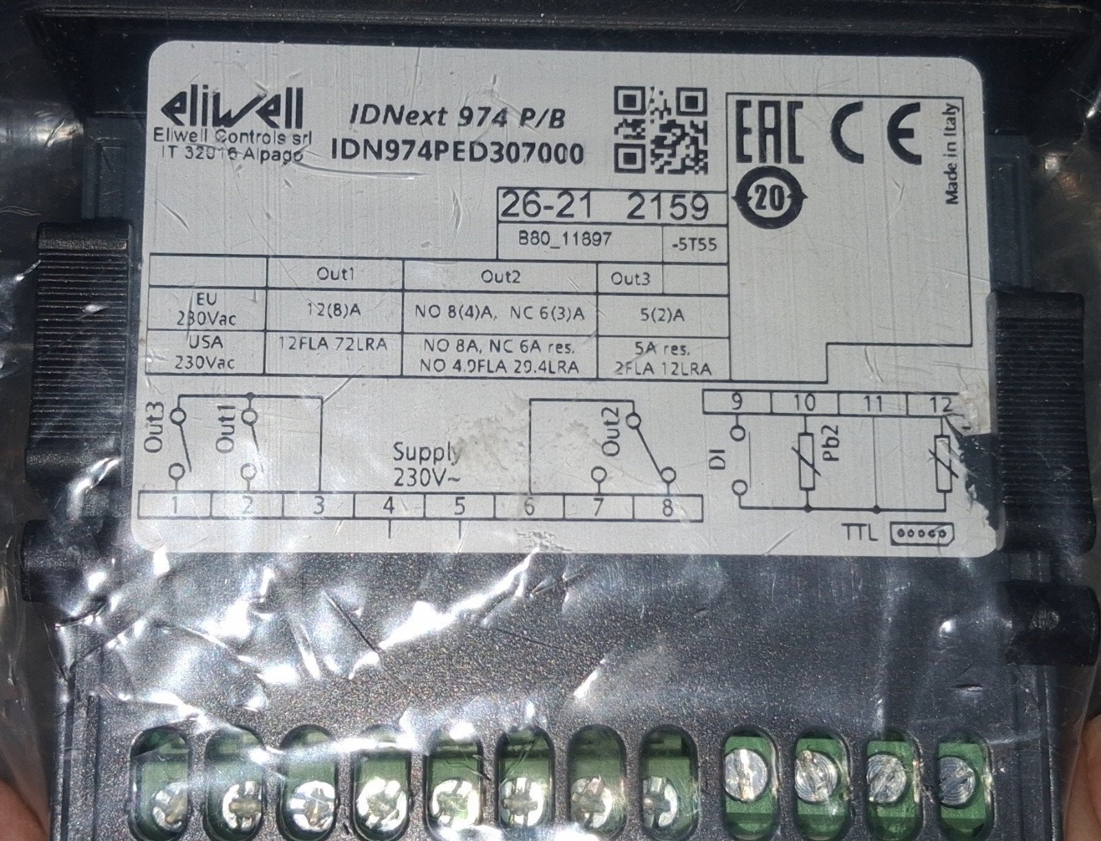 Eliwell IDNext 974 P/B Digitale Temperatuurregelaar, Ophalen of Verzenden