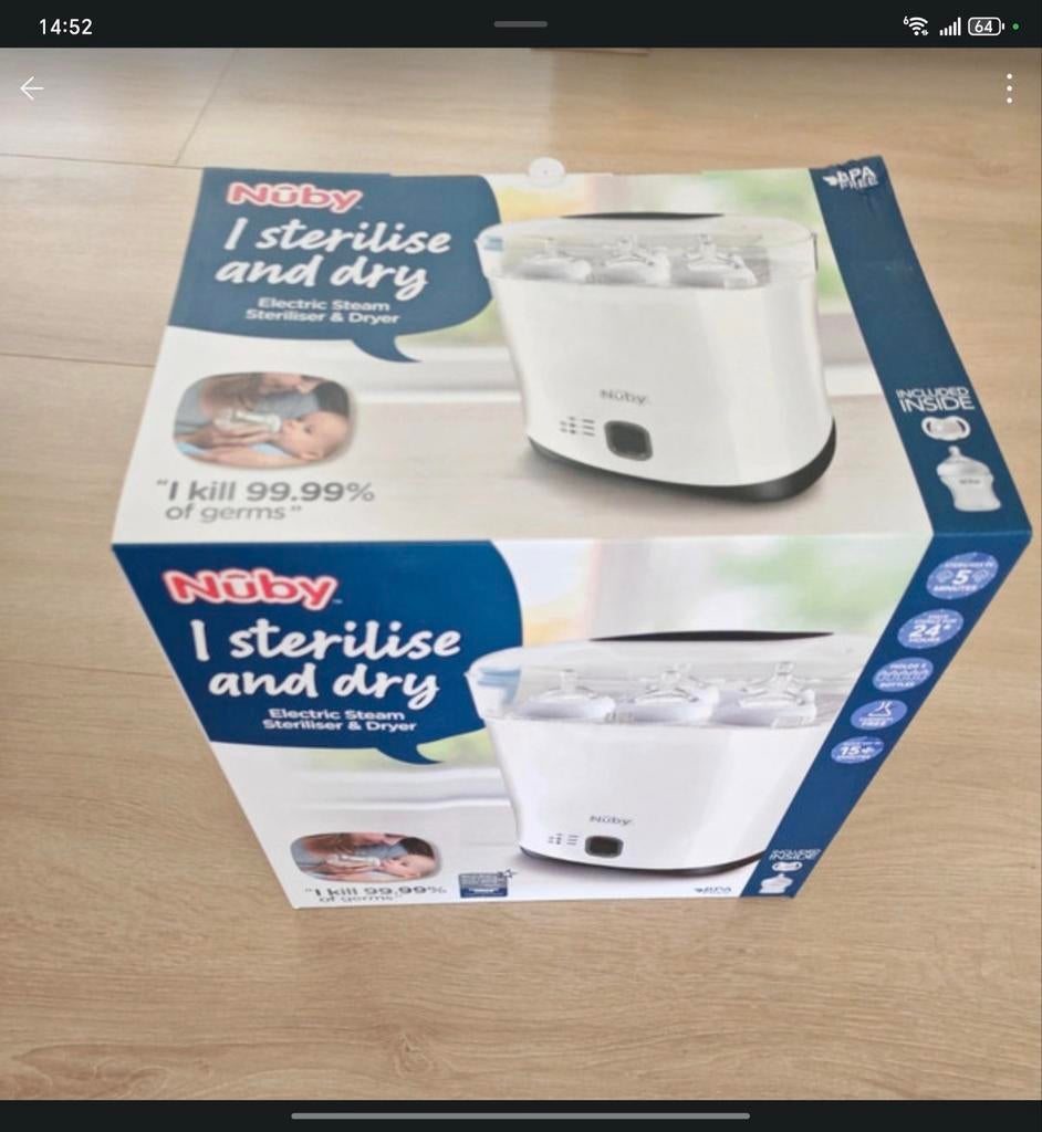 Nieuw in doos: Nûby Sterilisator en Droger, Ophalen of Verzenden, Nieuw, Sterilisator