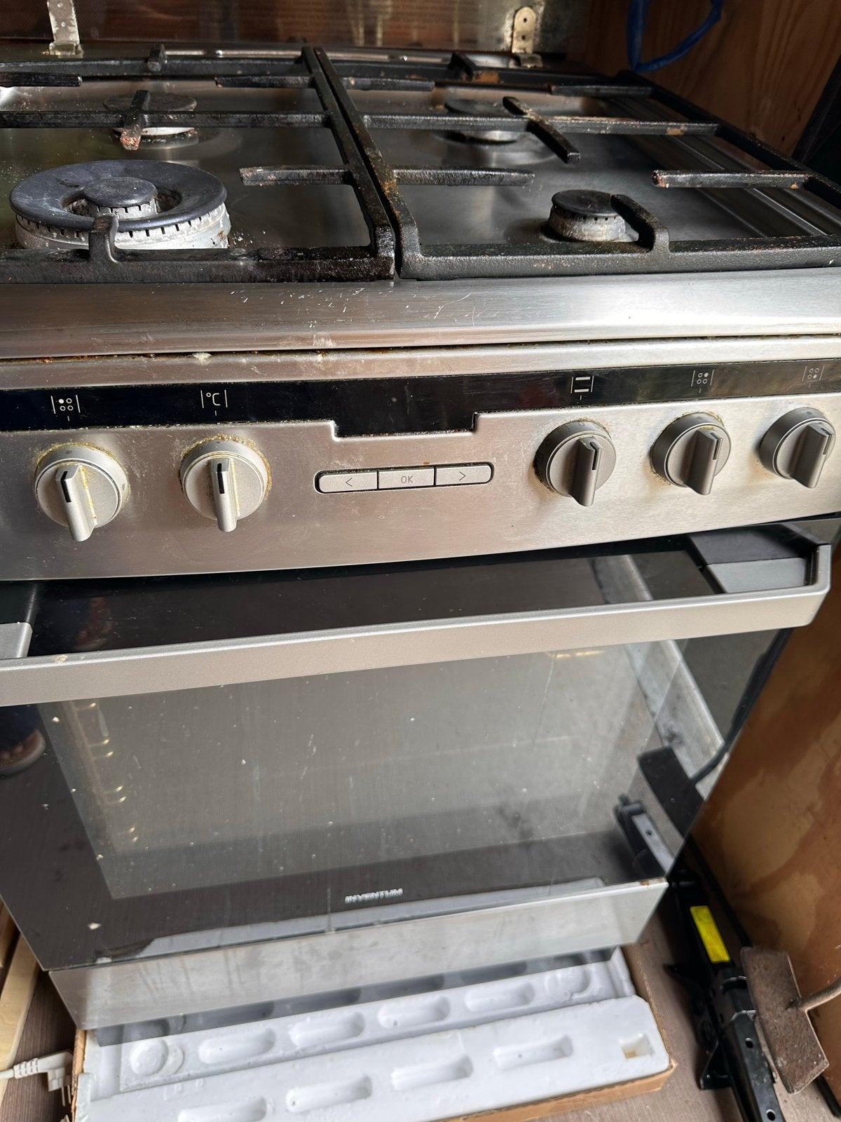 Inventum Vrijstaand Gasfornuis met Oven - Gebruikt, Gebruikt, 60 cm of meer, Gas, Vrijstaand