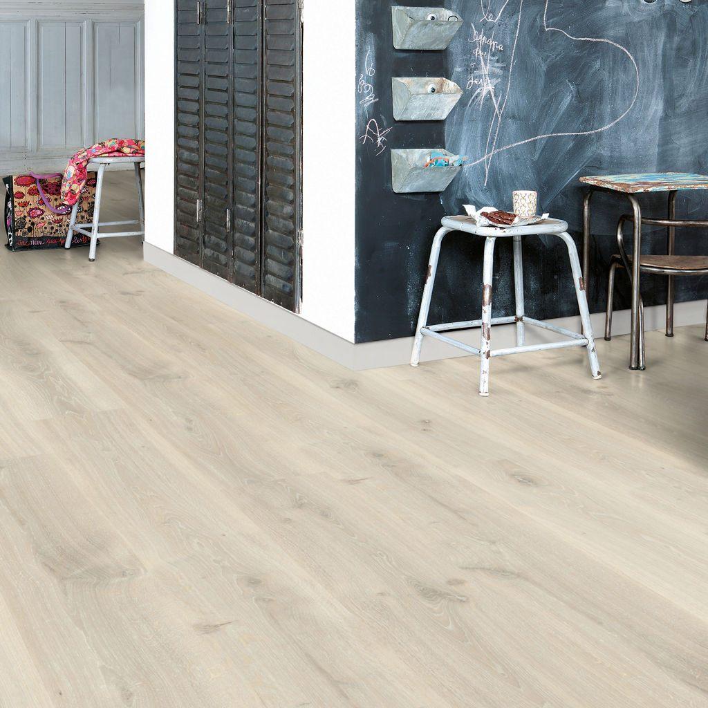 Laminaat Wit grijze eik AC-4 €9,95p/m2, Grijs, 75 m² of meer, Nieuw, Ophalen of Verzenden